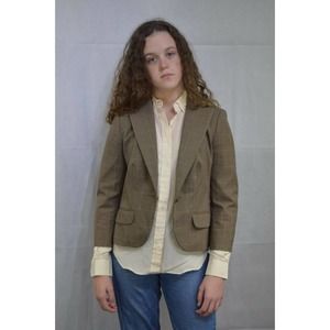 Laundry by Shelli Segal Women’s Suit Jacket Size 6 Blazer Runs Small Glen Plaid